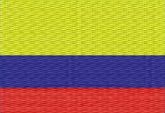 Tapete Barbante Bandeira Colombia 70cm(retangular ou oval)