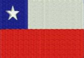 Tapete Barbante Bandeira Chile 70cm(retangular ou oval)