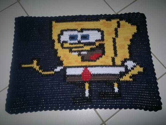 Tapete Barbante Bob Esponja 70cm