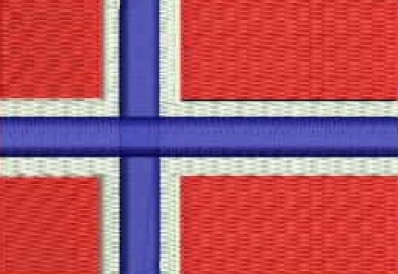 Tapete Barbante Bandeira Noruega 70cm(retangular ou oval)