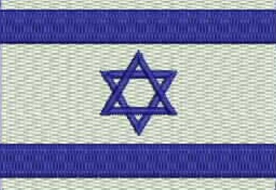 Tapete Barbante Bandeira Israel 70cm(retangular ou oval)